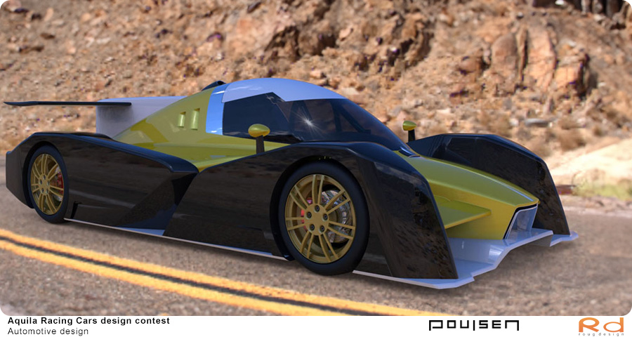 Car styling and race car design of Aquila Adamo – Design competition by Roug Design and Torben Nyegaard Poulsen, Danish automotive and motorsport concept.