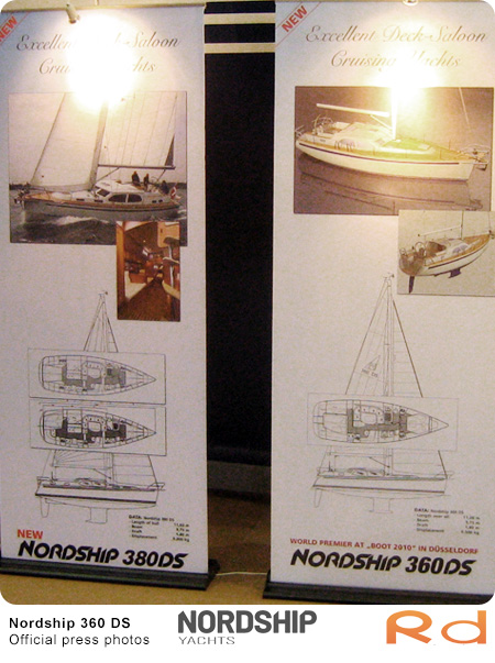 Nordship 360 DS og 380 DS med 3D-illustrationer udstillet på Boot Düsseldorf 2010